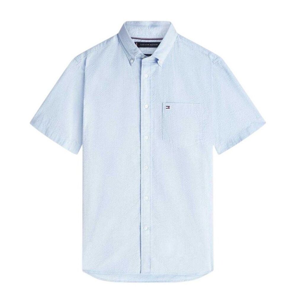 Tommy Hilfiger Mens Short-Sleeved Shirt / Sweet Blue